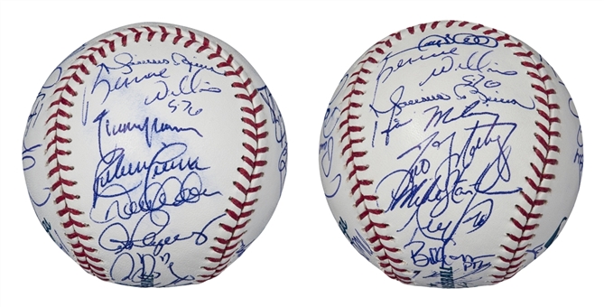 2005-06 New York Yankees Team Signed Official MLB Baseballs With 29 Signatures Lot of 2 (PSA/DNA PreCert)